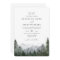 Rustic Mountain Pine Tree Wedding Invitation