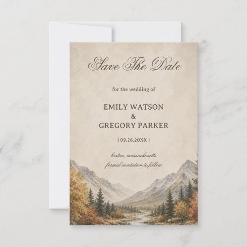 Rustic Mountain Save The Date