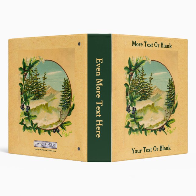 Rustic Mountain Scene 3 Ring Binder (Background)