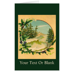 Rustic Mountain Scene Card