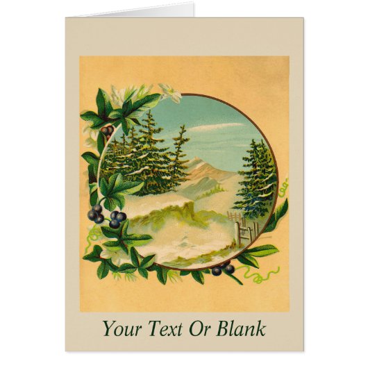 Rustic Mountain Scene Cards (Front)