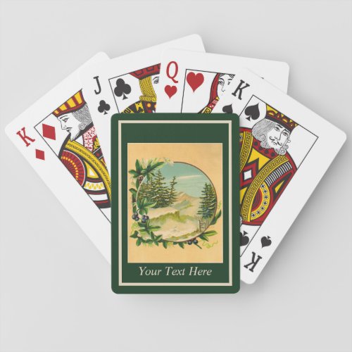 Rustic Mountain Scene Poker Cards