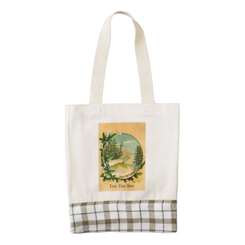 Rustic Mountain Scene Zazzle HEART Tote Bag