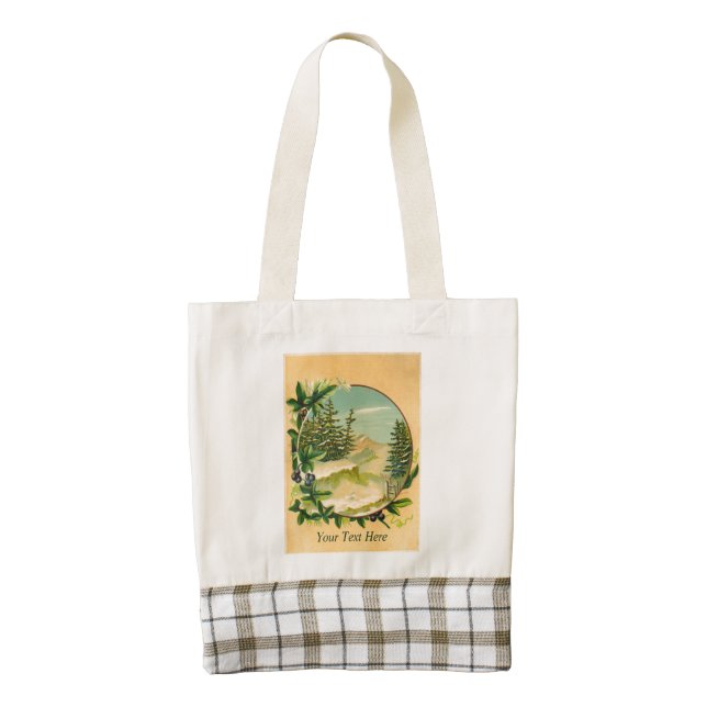 Rustic Mountain Scene Zazzle HEART Tote Bag (Front)