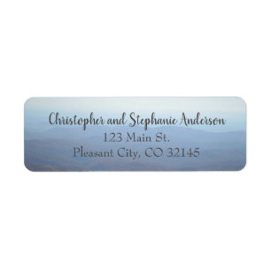 Rustic Mountain Simple Script Return Address  Label