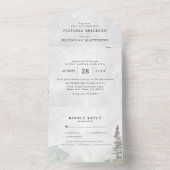 Rustic Mountain Wedding All in One Wedding Invite (Inside)