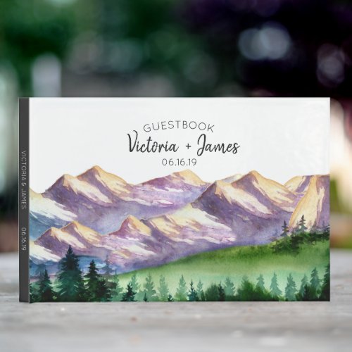 Rustic Mountain Wedding Custom Guest Book