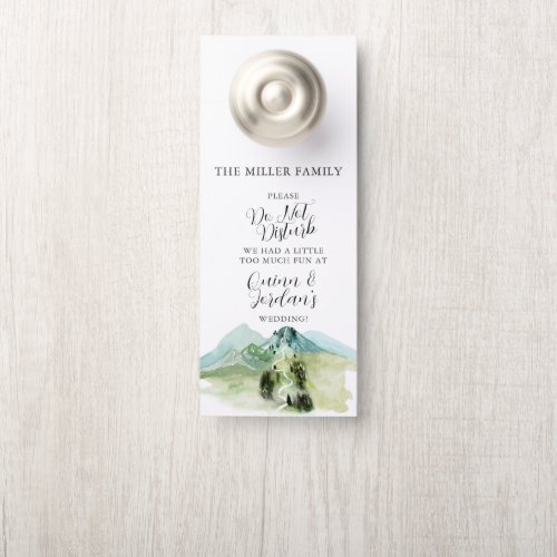 Rustic Mountain Wedding  Double Sided Door Hanger