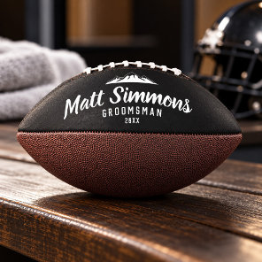 Rustic Mountain Wedding Groomsman Gift Modern Cool Football