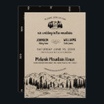 Rustic Mountain Wedding Invitation<br><div class="desc">Invite your guests to your wedding in style with these hand-drawn mountain sketched invitations. Gorgeous rustic feel is added to by the kraft paper background. These gems are perfect for your wedding in the mountains! Add your custom wording to this design by using the "Edit this design template" boxes on...</div>