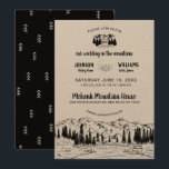 Rustic Mountain Wedding Invitation<br><div class="desc">Invite your guests to your wedding in style with these hand-drawn mountain sketched invitations. Gorgeous rustic feel is added to by the kraft paper background. These gems are perfect for your wedding in the mountains! Add your custom wording to this design by using the "Edit this design template" boxes on...</div>