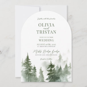 Rustic Mountain Wedding Invitation