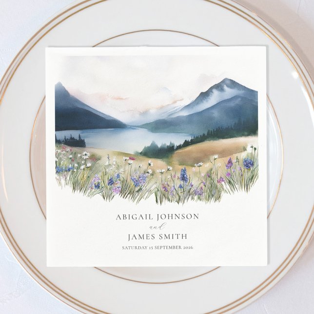 Rustic Mountain Wedding  Napkins (Creator Uploaded)