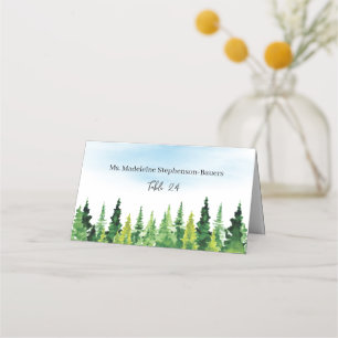 Rustic Mountain Wedding Place Card