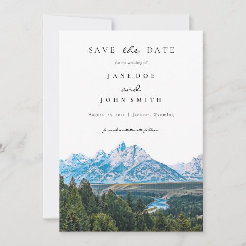 Rustic Mountain Wedding Save The Date