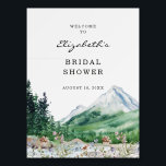 Rustic Mountain Wildflower | Boho Bridal Shower Foam Board<br><div class="desc">Featuring boho watercolor mountains and colorful wildflowers with a simple and minimalistic design. This is the perfect theme for a spring or fall mountain wedding celebration. This mellow mountain palette with evergreen, and dusty blue definitely feels both elegant and rustic. It’s as boho vintage as it is refreshing! These designs...</div>