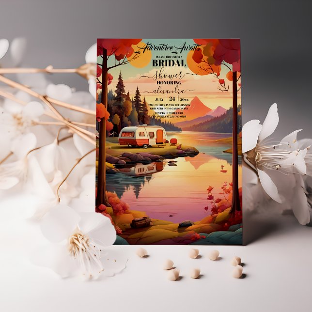 Rustic Mountain Wildflower  Boho Bridal Shower Invitation (Creator Uploaded)