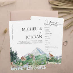 Rustic Mountain Wildflower | Boho Wedding Invitation