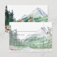 Rustic Mountain Wildflower | Boho Wedding RSVP