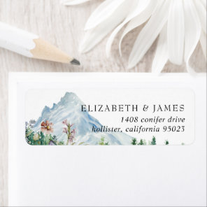 Rustic Mountain Wildflower | Return Address Label