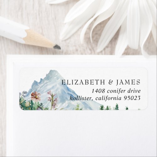 Rustic Mountain Wildflower  Return Address Label