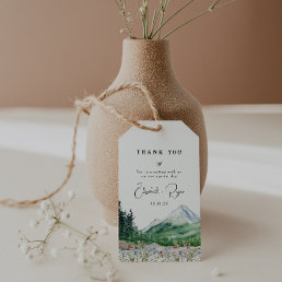 Rustic Mountain Wildflower | Wedding Thank You Gift Tags