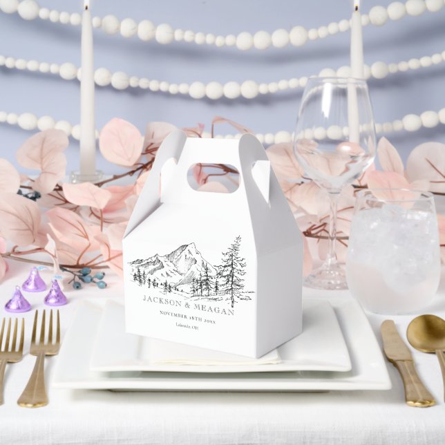 Rustic Mountain Woodland Wedding Favor Box (Wedding)