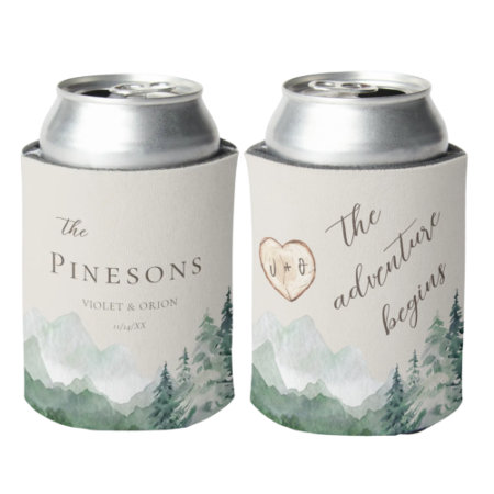 Rustic Mountains Adventure Begins Wedding Favors Can Cooler