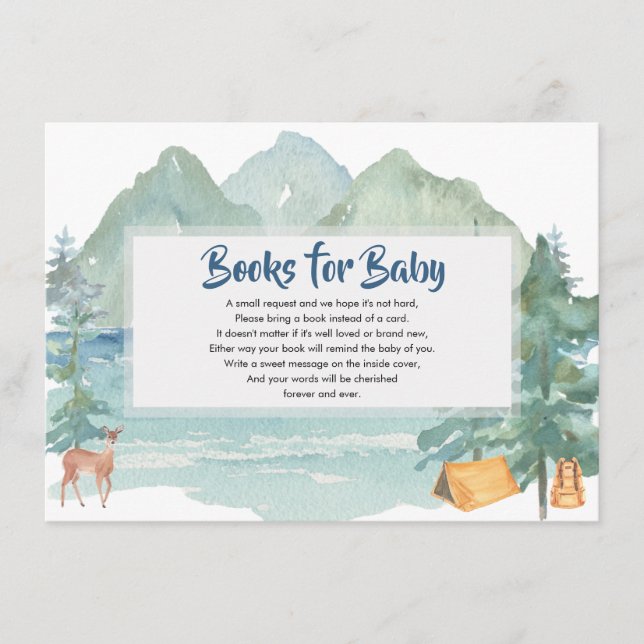 Rustic Mountains Adventure Books for Baby Enclosure Card (Front)
