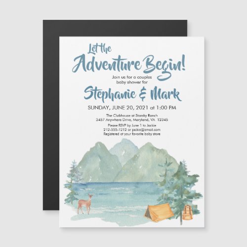 Rustic Mountains Adventure Camping Baby Shower