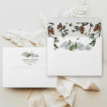 Rustic Mountains Boy Baby Shower Envelope<br><div class="desc">Designed with a cozy woodland illustration that will easily compliment your mountain themed party. Matching items in our Oh Baby Mountain Rustic Baby Shower Collection.</div>