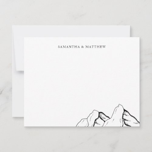 Rustic Mountains Couple  Note Card