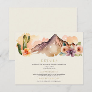 Rustic Mountains Desert Wedding Enclosure Card