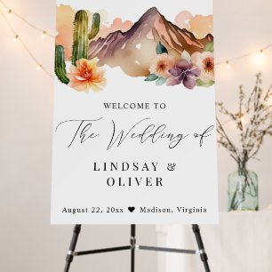 Rustic Mountains   Desert Wedding Poster