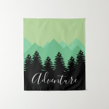 Rustic Mountains & Forest Adventure Tapestry by GrudaHomeDecor at Zazzle