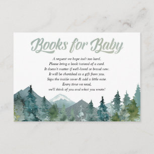 Rustic mountains forest book instead of card