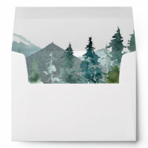 Rustic mountains forest envelopes for 5x7 card Rustic mountains forest envelopes for 5x7 card
