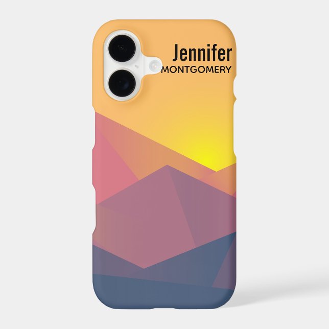 Rustic Mountains Geometric Minimalist Iphone Case (Back)