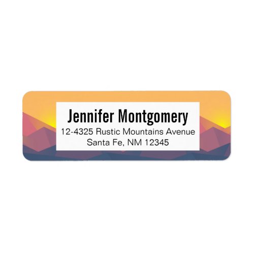 Rustic Mountains Geometric Minimalist Label