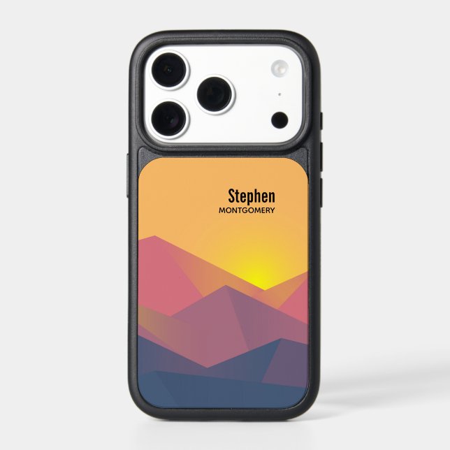 Rustic Mountains Geometric Minimalist Otterbox iPhone Case (Back)