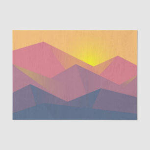 Rustic Mountains Geometric Minimalist Tissue Paper