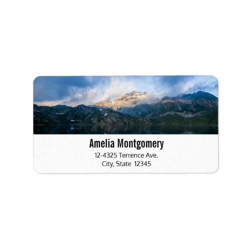 Rustic Mountains Nature Photo Address Label