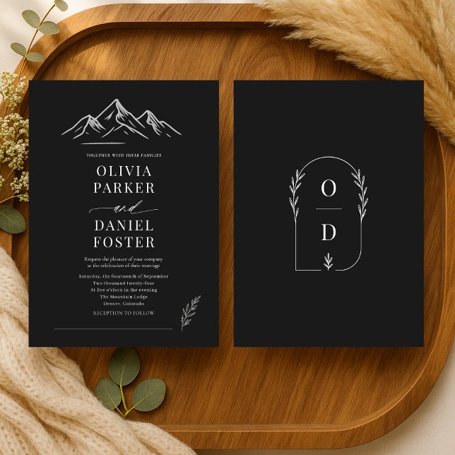 Rustic Mountains Outdoor Elegant Wedding Invitation (Creator Uploaded)