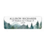 Rustic mountains outdoor theme wedding label