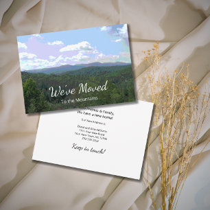 Rustic Mountains Photo New Home Change of Address Announcement