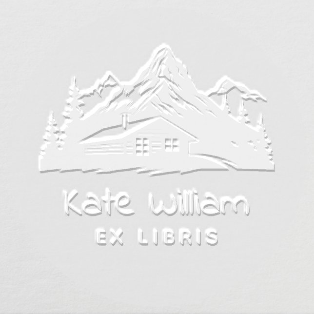 Rustic Mountains & Pines Ex libris  Embosser (Design)