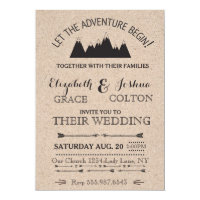 Rustic Mountains Wedding Invitation