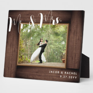 Rustic Mr. & Mrs. Modern Wedding Photo Frame