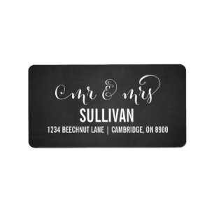 Rustic Mr. & Mrs. Script Wedding Address Labels
