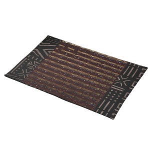 Rustic Mud Cloth Cotton Earthy Tribal  Placemat